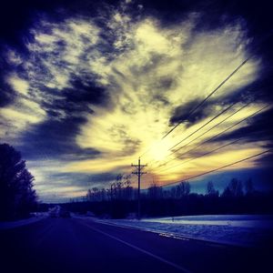 Road at sunset