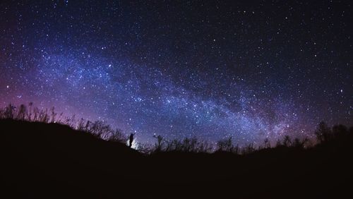 Scenic view of starry sky at night