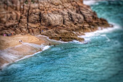 Rocks in sea