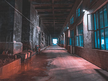 Empty corridor of building