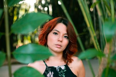 Portrait of beautiful young woman