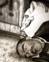 Close-up portrait of man