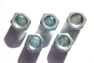 Close-up of coins on table