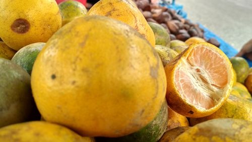 Close-up of fruits for sale in market