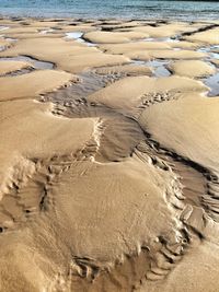 High angle view of beach