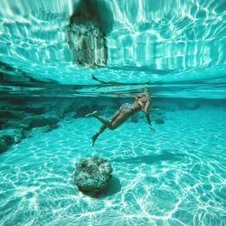 People swimming in pool