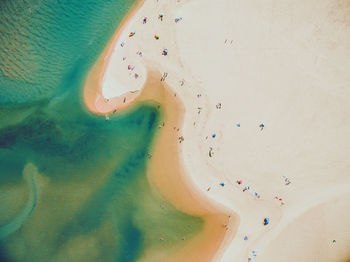 Aerial view of sand dunes