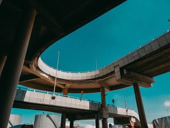 Low angle view of bridge against sky