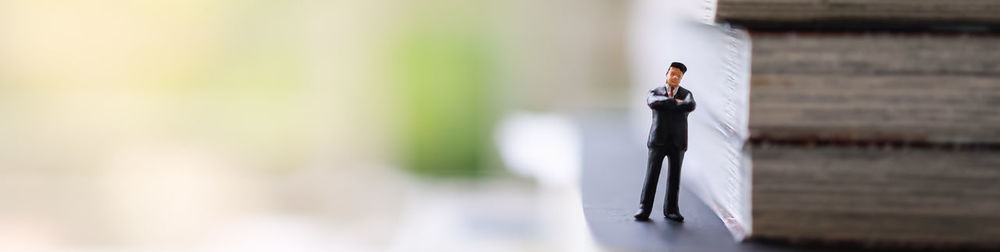 Close-up of figurine on table