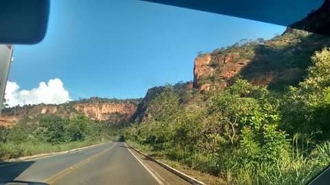 Road passing through landscape