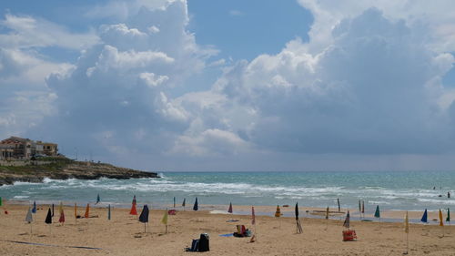 Panoramic view of beach against sky