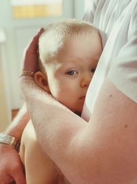 Close-up of baby girl