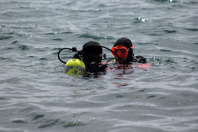 Scuba diving in sea