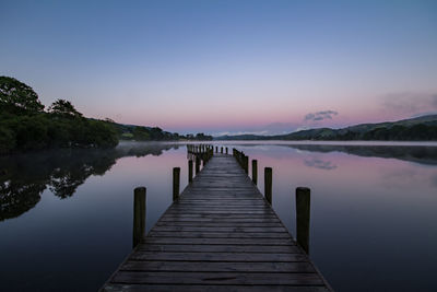 Pier on lake