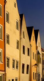 Low angle view of residential buildings against sky