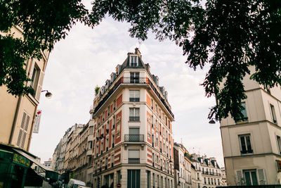 Low angle view of buildings against sky