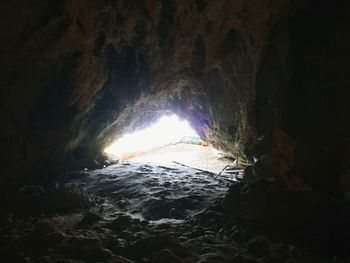 Low angle view of cave