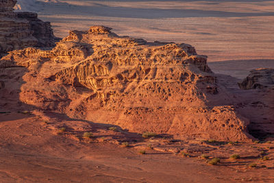 Aerial view of rock formations