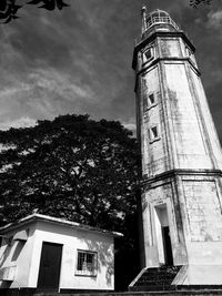 Low angle view of built structure against sky