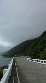 Road passing through mountain