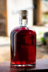 Close-up of drink in glass on table