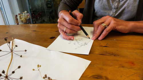 Close-up of hand holding paper