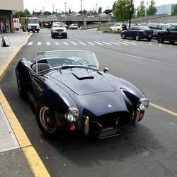 Cars parked on street