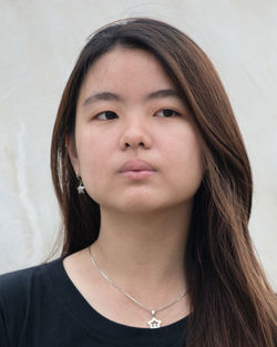 Close-up portrait of young woman