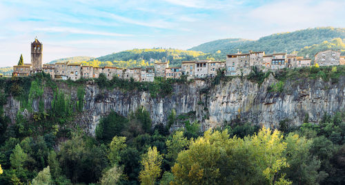 View of plants against building