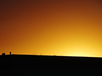 Low angle view of orange sky