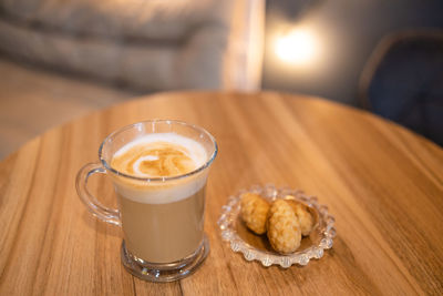 Close-up of coffee on table