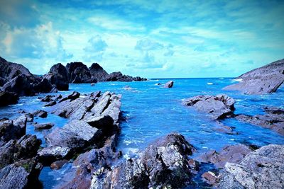 Scenic view of sea against sky