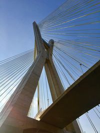 Low angle view of bridge against sky