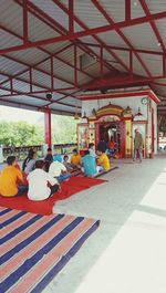 People sitting in building