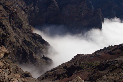 Panoramic view of majestic mountains