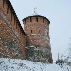 View of tower in winter