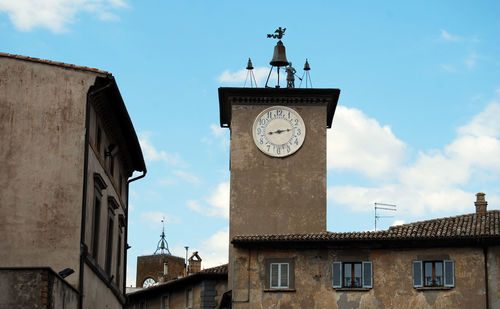 Low angle view of old building against sky