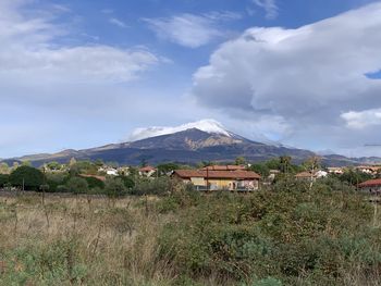 Scenic view of landscape against sky