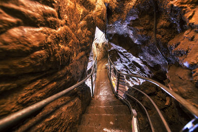 Rock formations in cave