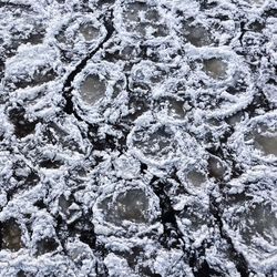 Full frame shot of frozen water