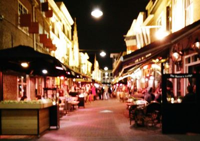 Illuminated city at night