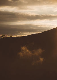 Low angle view of sky during sunset