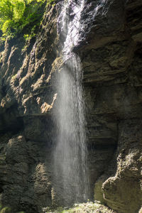 Scenic view of waterfall