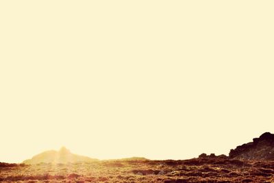 Landscape against clear sky