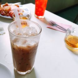 Close-up of coffee on table