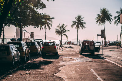 Cars on street