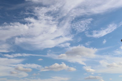 Low angle view of clouds in sky