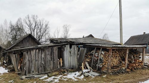 Old household in belarus