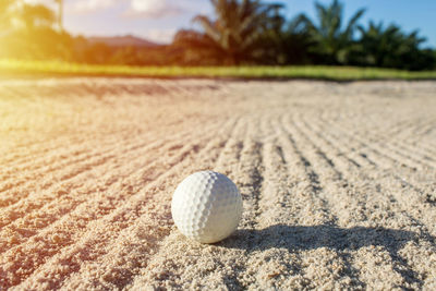 Close-up of ball on sand