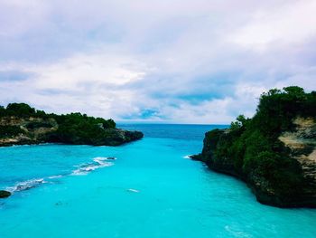 Scenic view of sea against sky